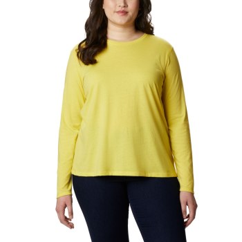 Dámské Mikiny Columbia Solar Shield Long Sleeve Plus Size Žluté LEUJRH379